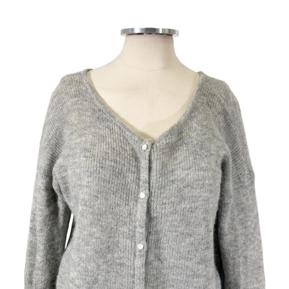 Sezane Gaspard Mottled  Mohair Baby Alpaca Cardigan Size Small - Picture 5 of 11